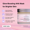 Glimmer Goddess Alpha Hydroxy Acid face mask with glycolic and lactic acid for exfoliation and glow