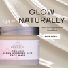 Glimmer Goddess AHA face mask anti-aging treatment for dark spots and fine lines