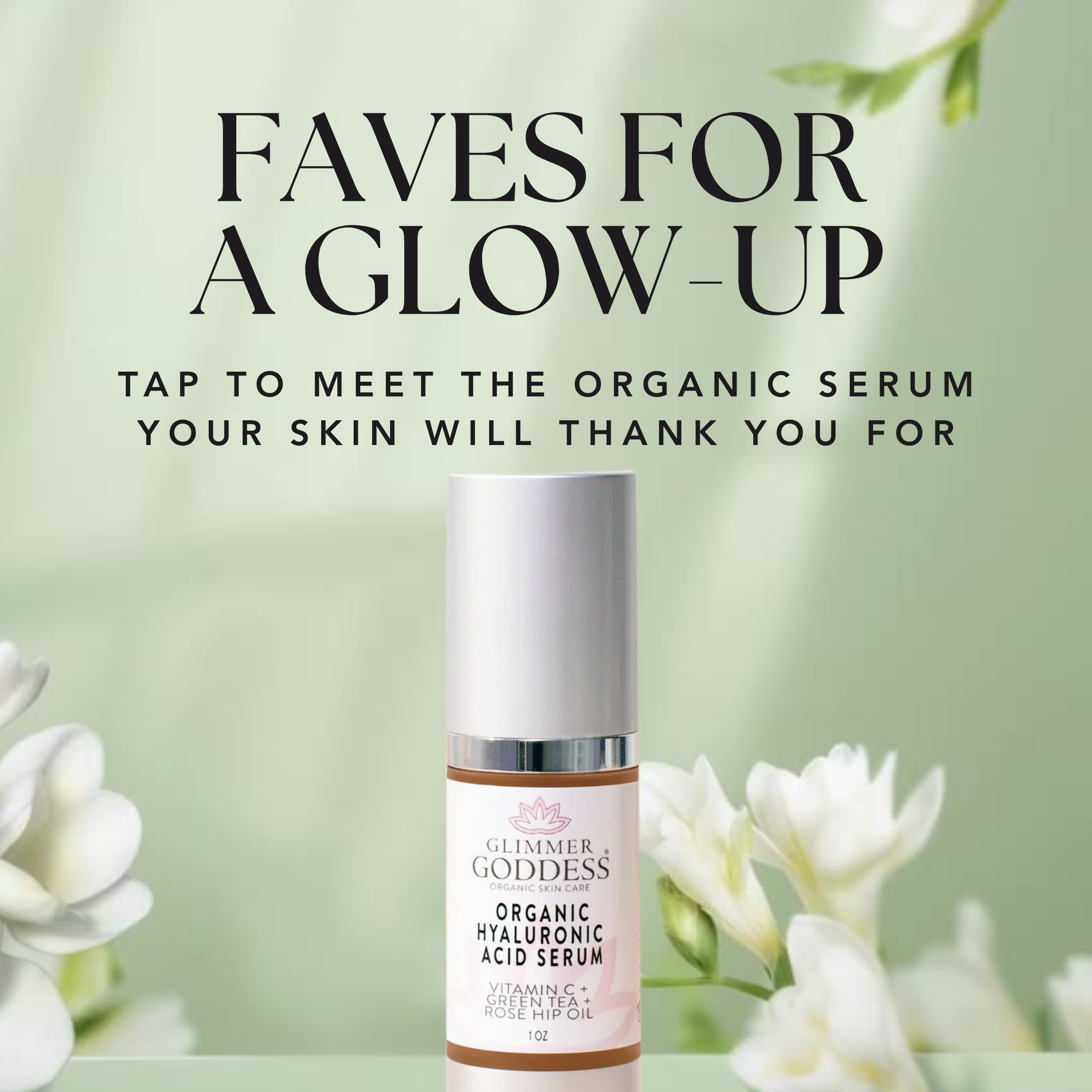 Organic Hyaluronic Acid Serum – 24-Hour Plumping Hydration