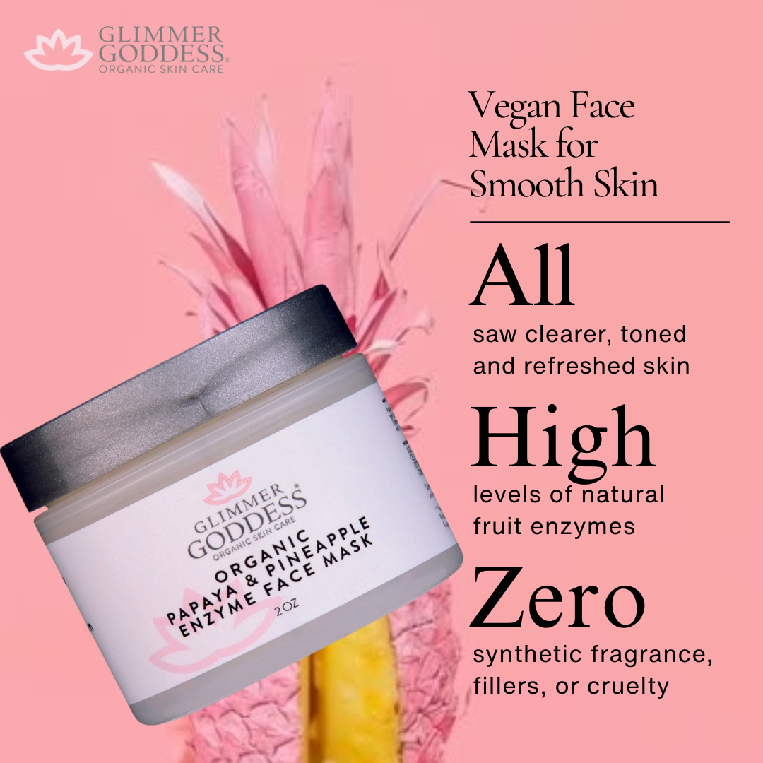 Organic Papaya & Pineapple Enzyme Face Mask – Gentle Exfoliating Treatment