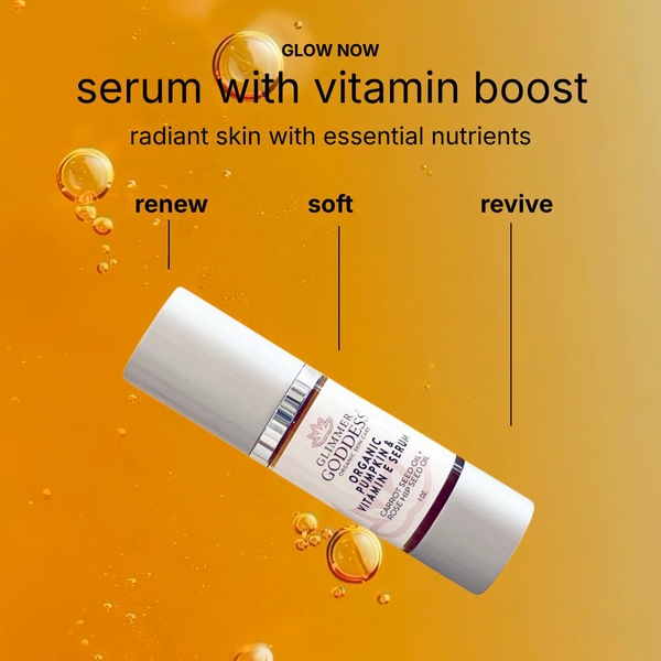 Glimmer Goddess Organic Pumpkin Enzyme Serum glow-boosting exfoliating face treatment lifestyle ad