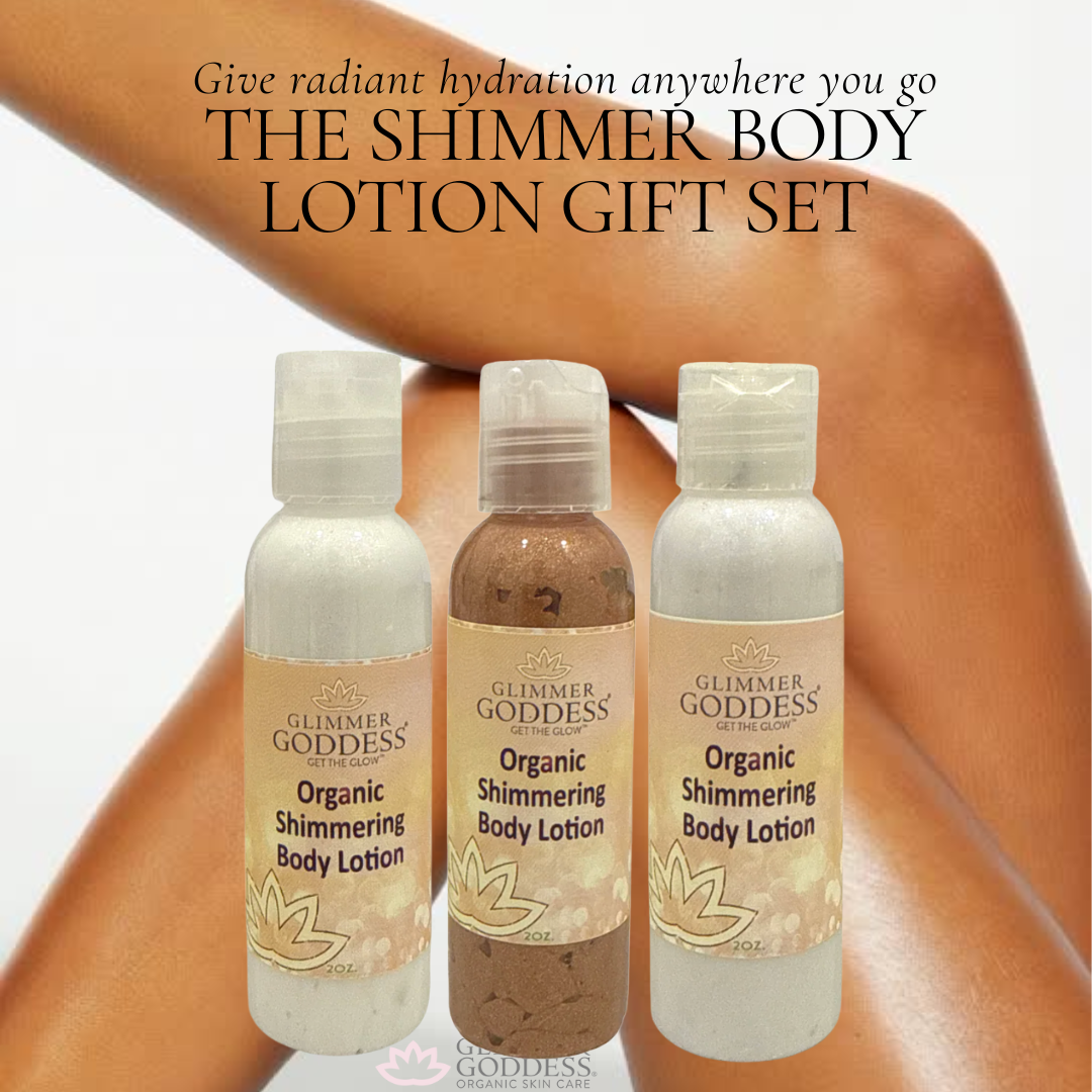 💫 Organic Shimmer Body Lotion Travel Gift Set