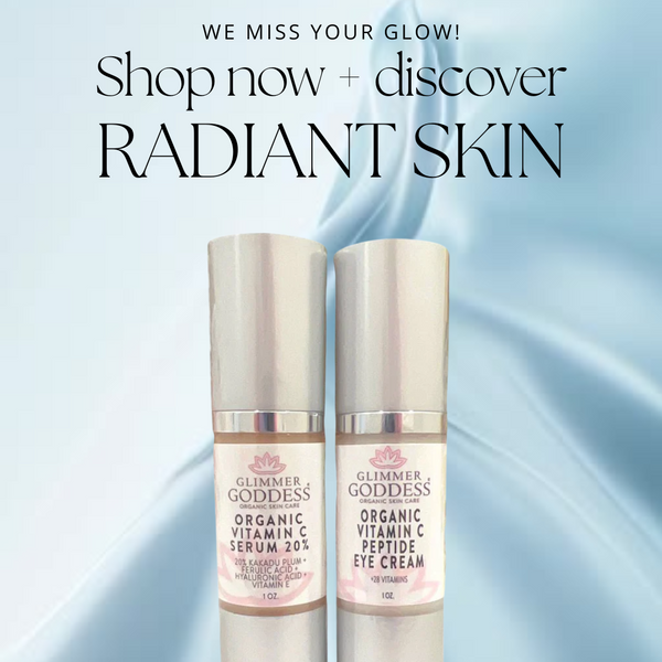 Organic Vitamin C Glow Duo – 20% Vitamin C Serum + Peptide Eye Serum