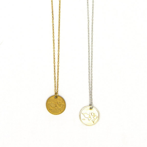 Globe Pendant Necklace | Recycled Brass | Fair Anita