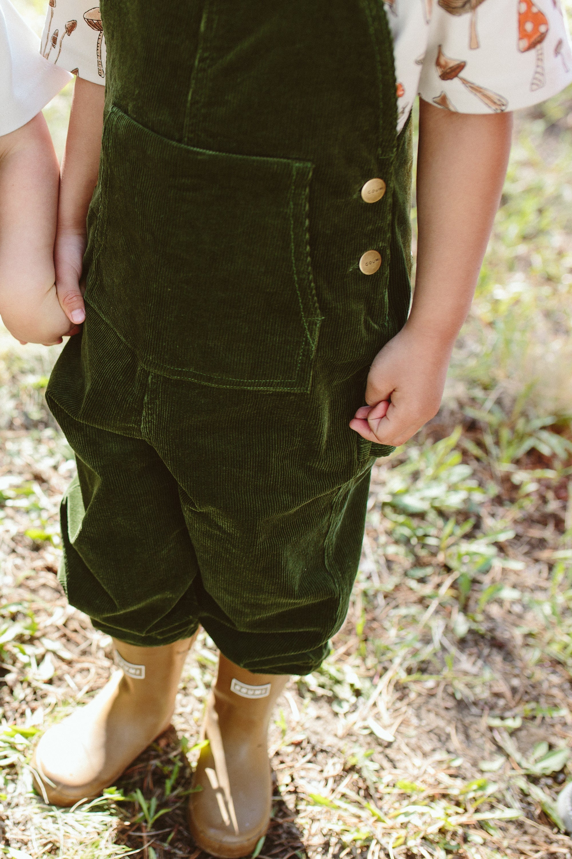 BIG KID CORDUROY OVERALLS | SPRUCE