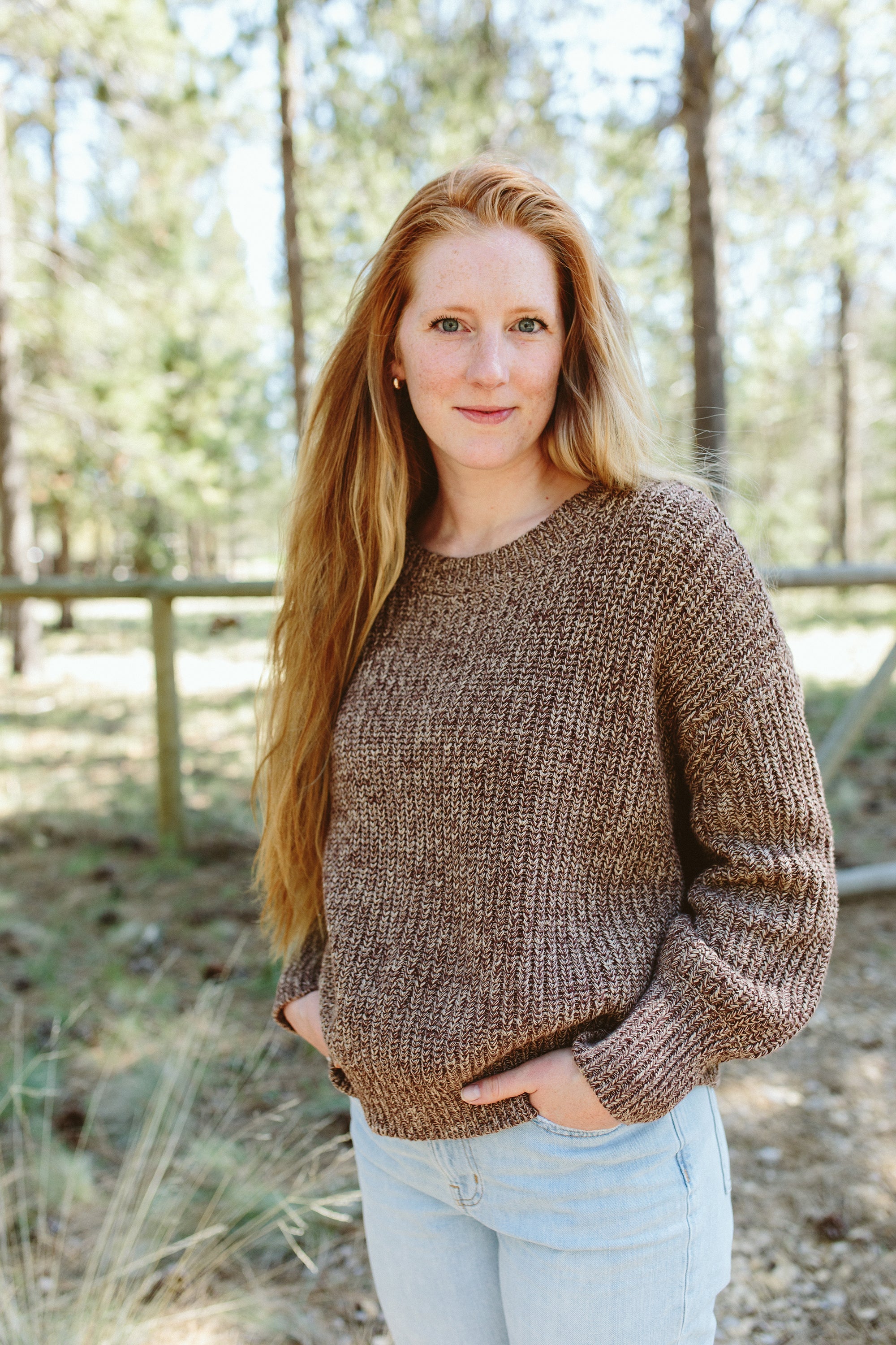 ADULT CHUNKY KNIT SWEATER | BARK