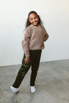 BIG KID CHUNKY KNIT SWEATER | BARK