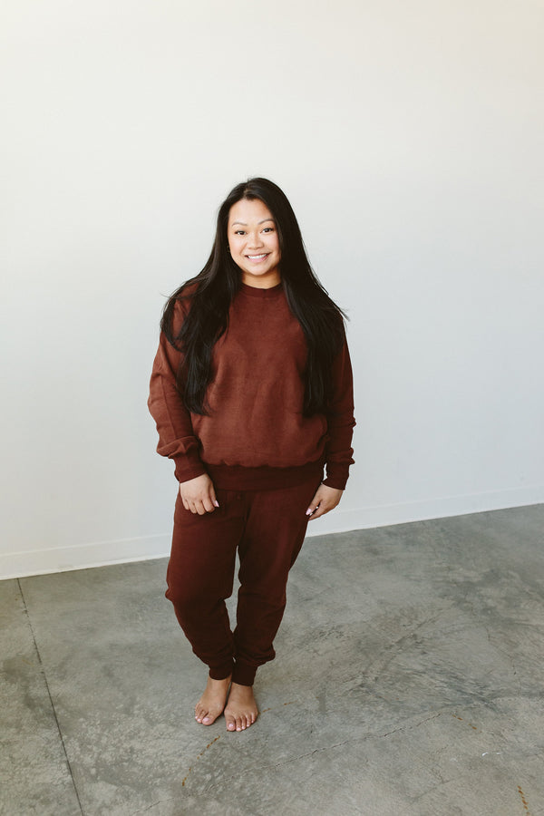 ADULT SWEATSUIT TOP | REDWOOD