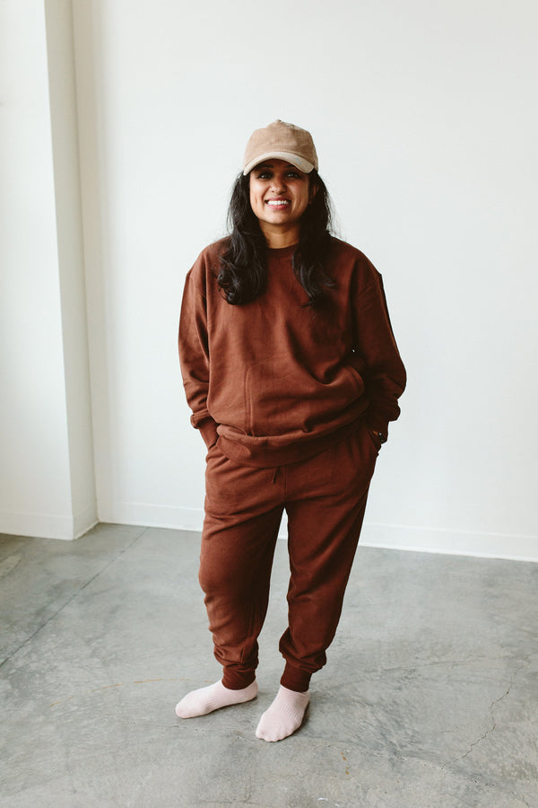 ADULT SWEATSUIT TOP | REDWOOD