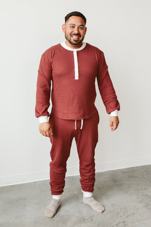 MENS THERMAL BOTTOMS | COCOA + CREAM | FITS SNUG