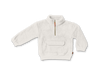 BIG KID SHERPA ZIP PULLOVER | ALABASTER