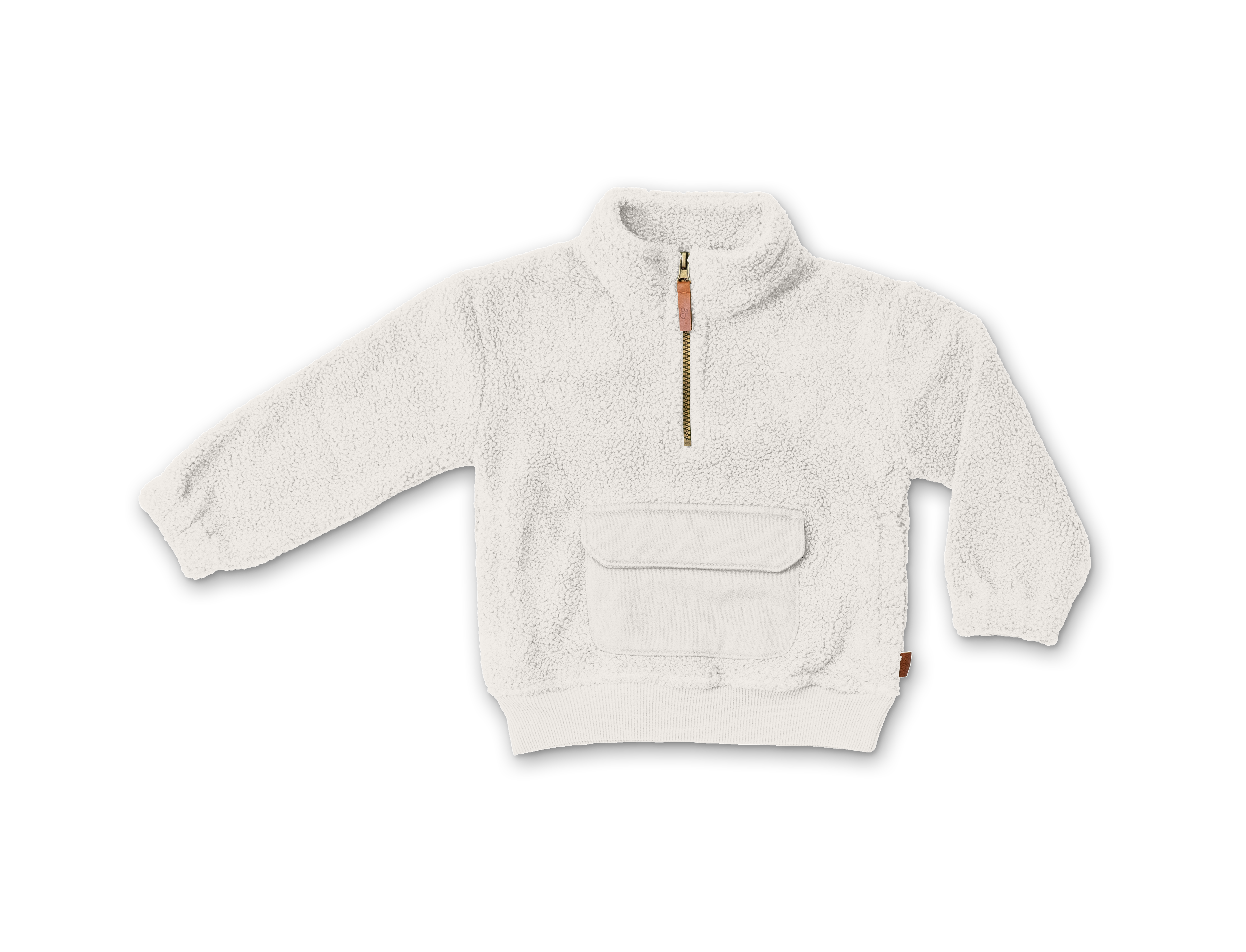 SHERPA ZIP PULLOVER | ALABASTER