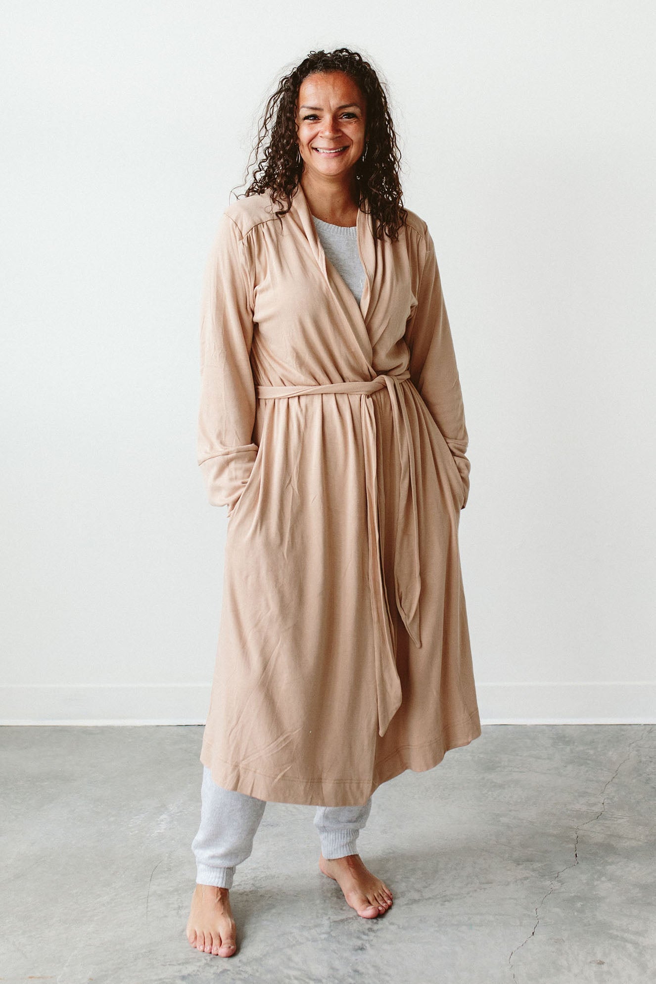 WOMENS ROBE | SANDSTONE