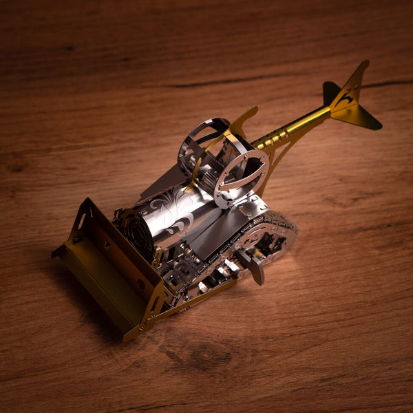 Graceful Cat Bulldozer mechanical model close-up view