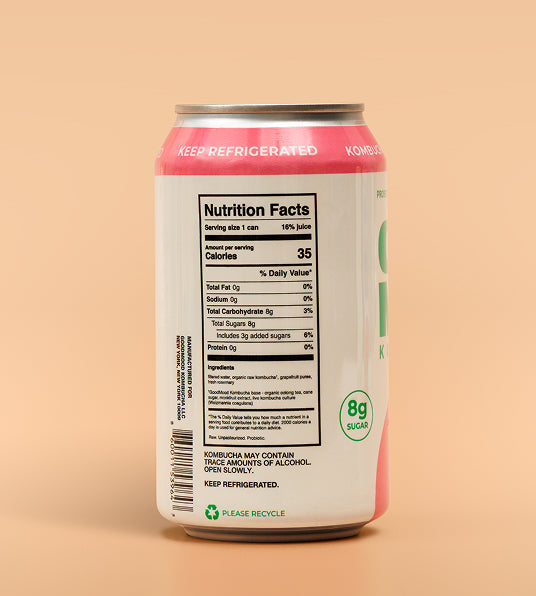 Grapefruit Rosemary Kombucha by GoodMood