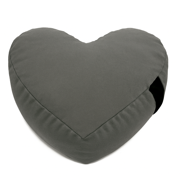 Heart Shaped Zafu Meditation Cushion - Cotton & Buckwheat Hulls