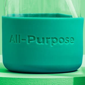 Teal container with 'All-Purpose' text on a green background