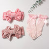 Velvet Headband Socks Set displayed as a coordinated baby gift set