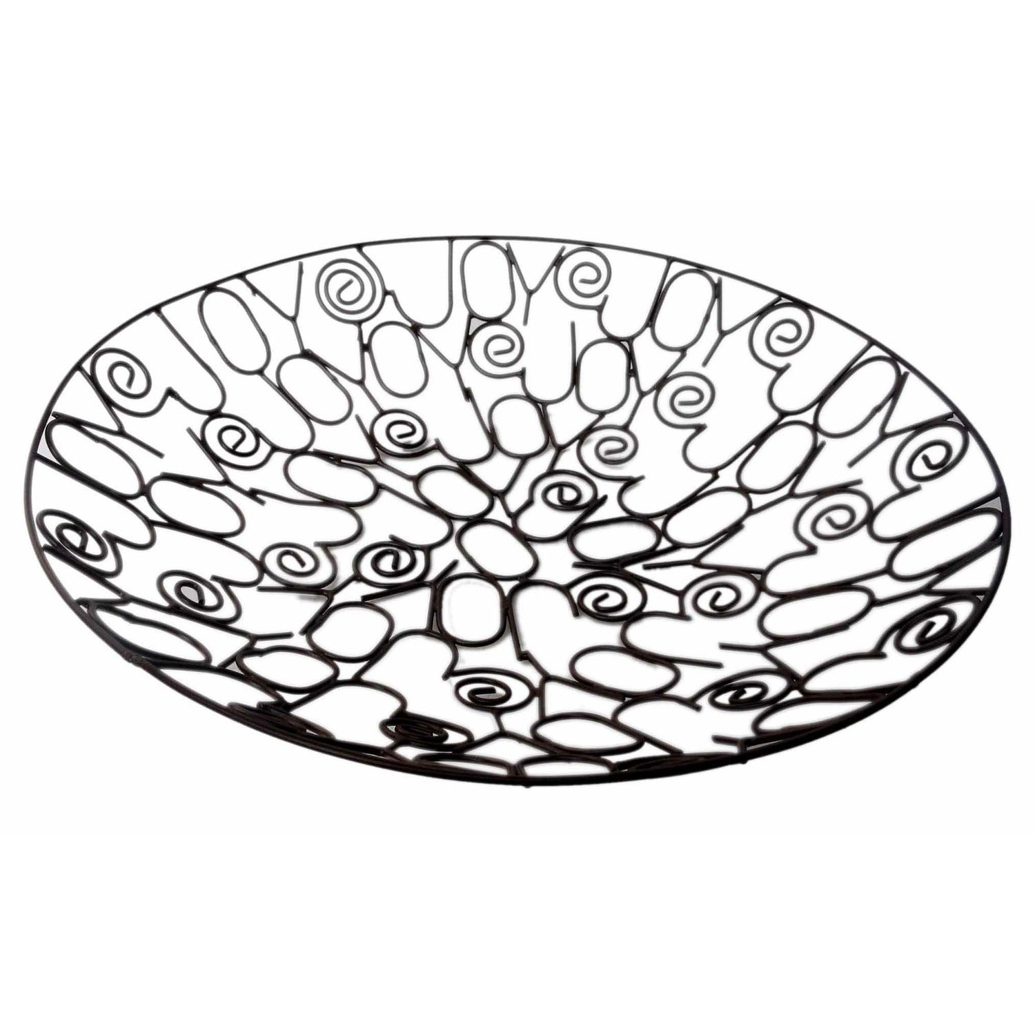 Handmade 11-inch recycled metal Joy Bowl crafted from bicycle spokes by fair trade artisans in India for HHPLIFT