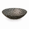 11 inch recycled iron washer bowl handcrafted from welded iron rings, Fair Trade made in India