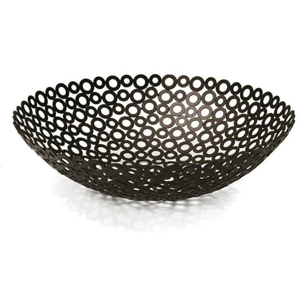 14-inch recycled iron washer bowl handcrafted by Fair Trade artisans in India