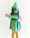 Unleash your child's imagination with our Peter Pan Silk Tunic and Hat Set. Crafted from pure mulberry silk, this versatile costume encourages open-ended play, perfect for dress-up, storytelling, and Halloween.