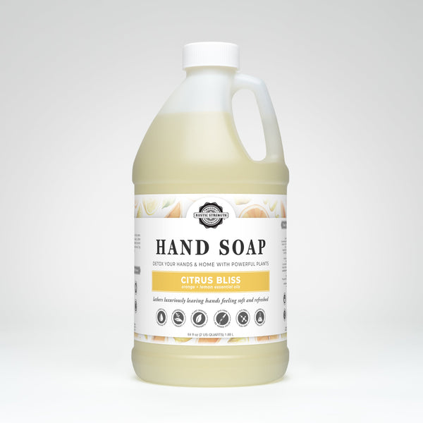 Rustic Strength Citrus Bliss hand soap half-gallon refill size — eco-friendly and family-made in Missouri