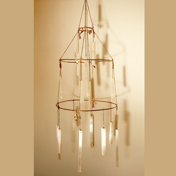 Handcrafted Healing Crystal Chandelier for Peace & Positive Energy