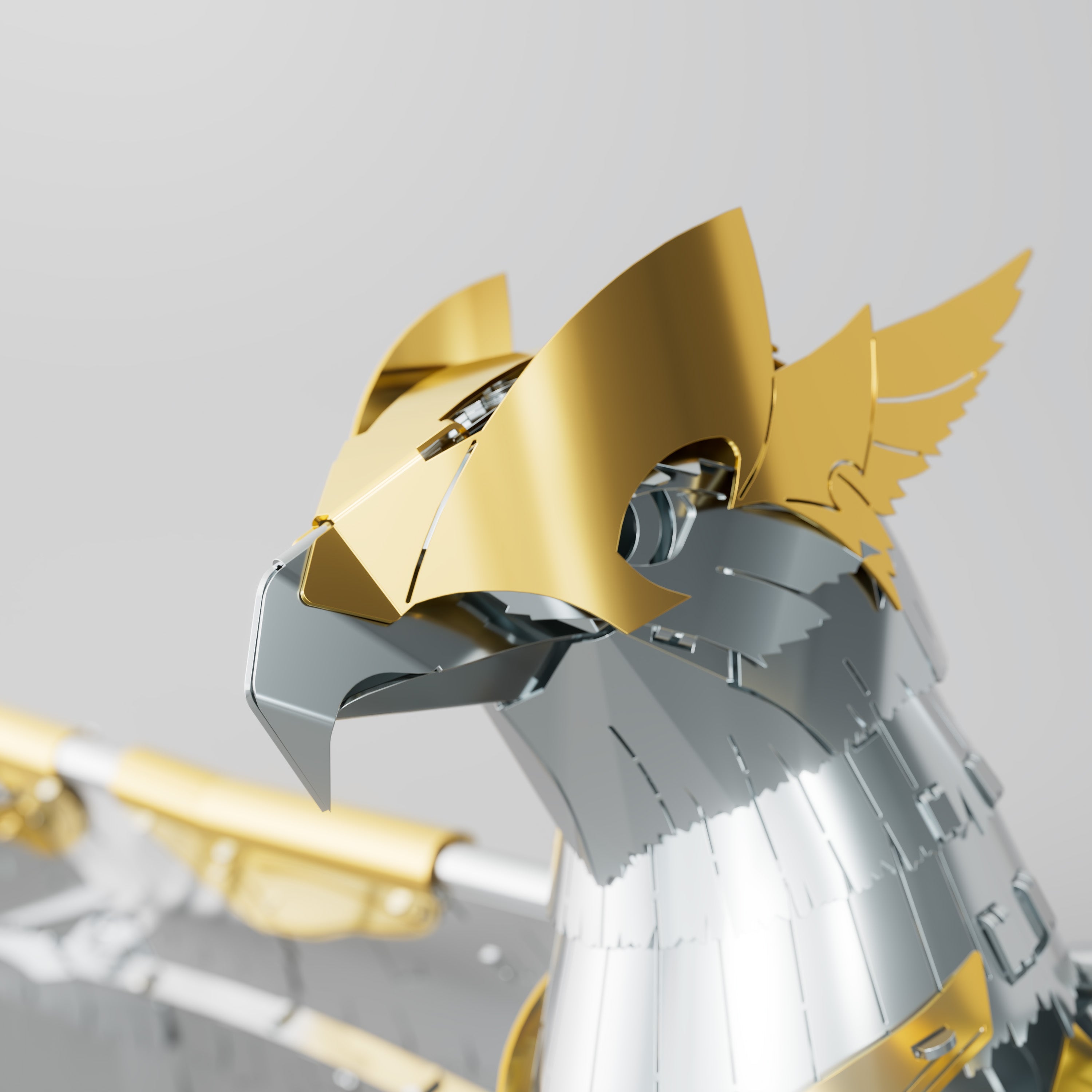 Great Eagle Golden Armor SWAROVSKI Crystal Mechanical Model