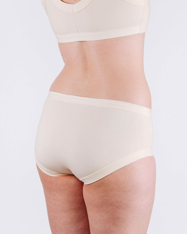 Back view of Thunderpants Women's Hipster underwear in Star Fruit yellow chartreuse colour