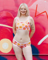 Front view of Luna y Sol hipster underwear featuring vibrant 90s-inspired celestial print