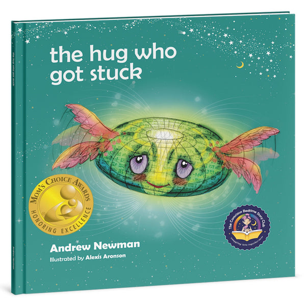 The Hug Who Got Stuck award-winning children's mindfulness bedtime story book by Conscious Stories