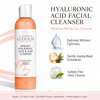 Glimmer Goddess organic hydrating facial cleanser with hyaluronic acid and jojoba beads, 8 oz bottle
