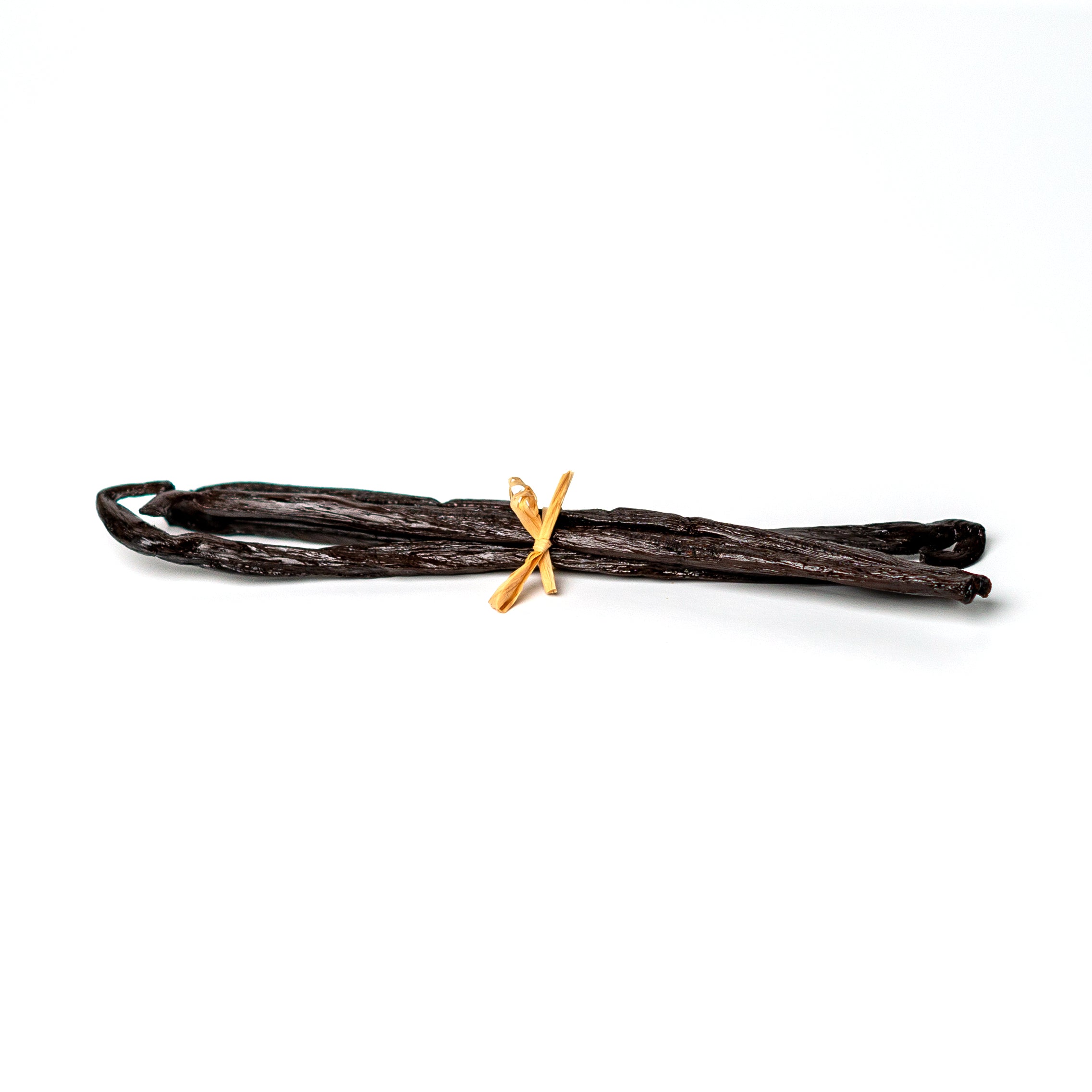Vanilla beans on a white background