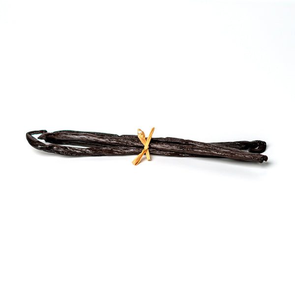 Vanilla beans on a white background