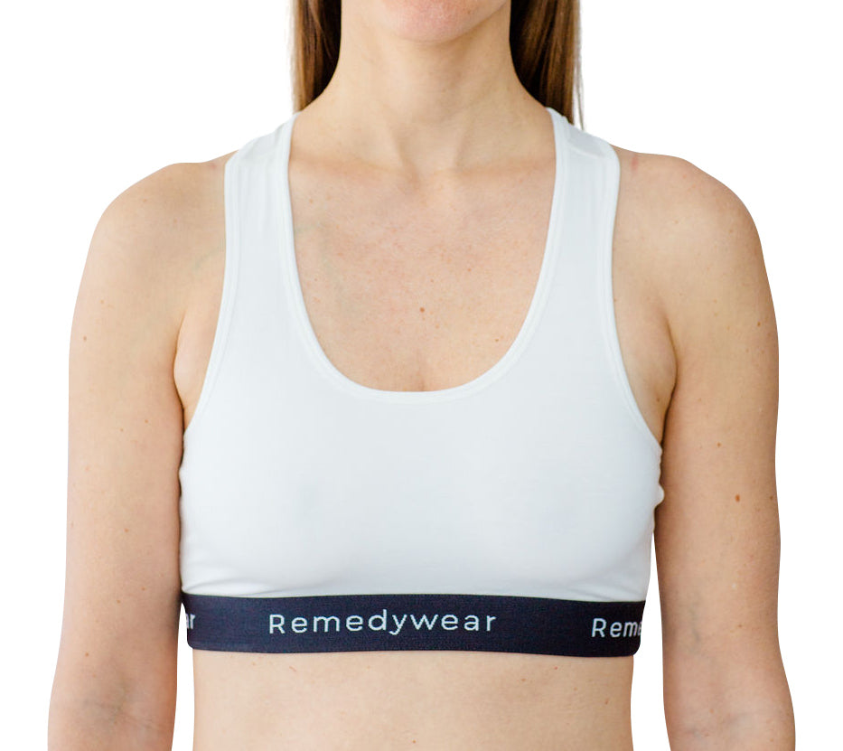 Hypoallergenic bra for bra line eczema treatment and sensitive skin support
