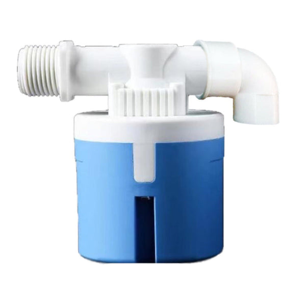 Close-up of auto fill float valve inlet and cylinder mechanism
