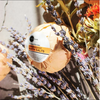 Heliotrope bath fizzy disc with dried lavender — naturally scented effervescent bath bomb