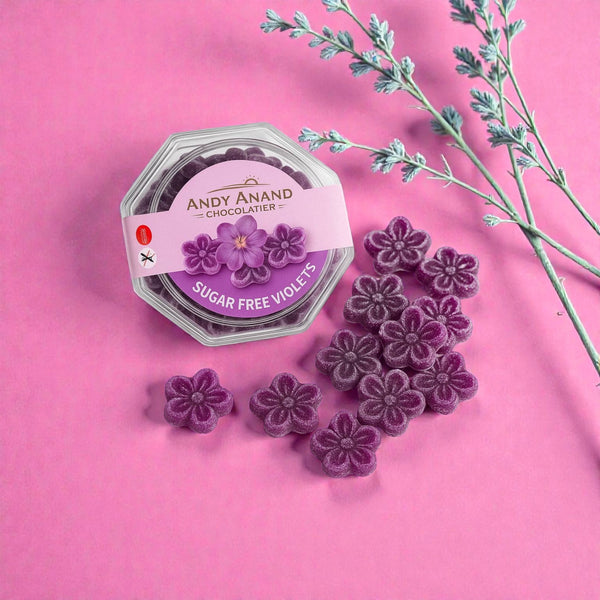 Sugar-Free Violet Candy | Authentic European Floral Dragées (3-Pack)