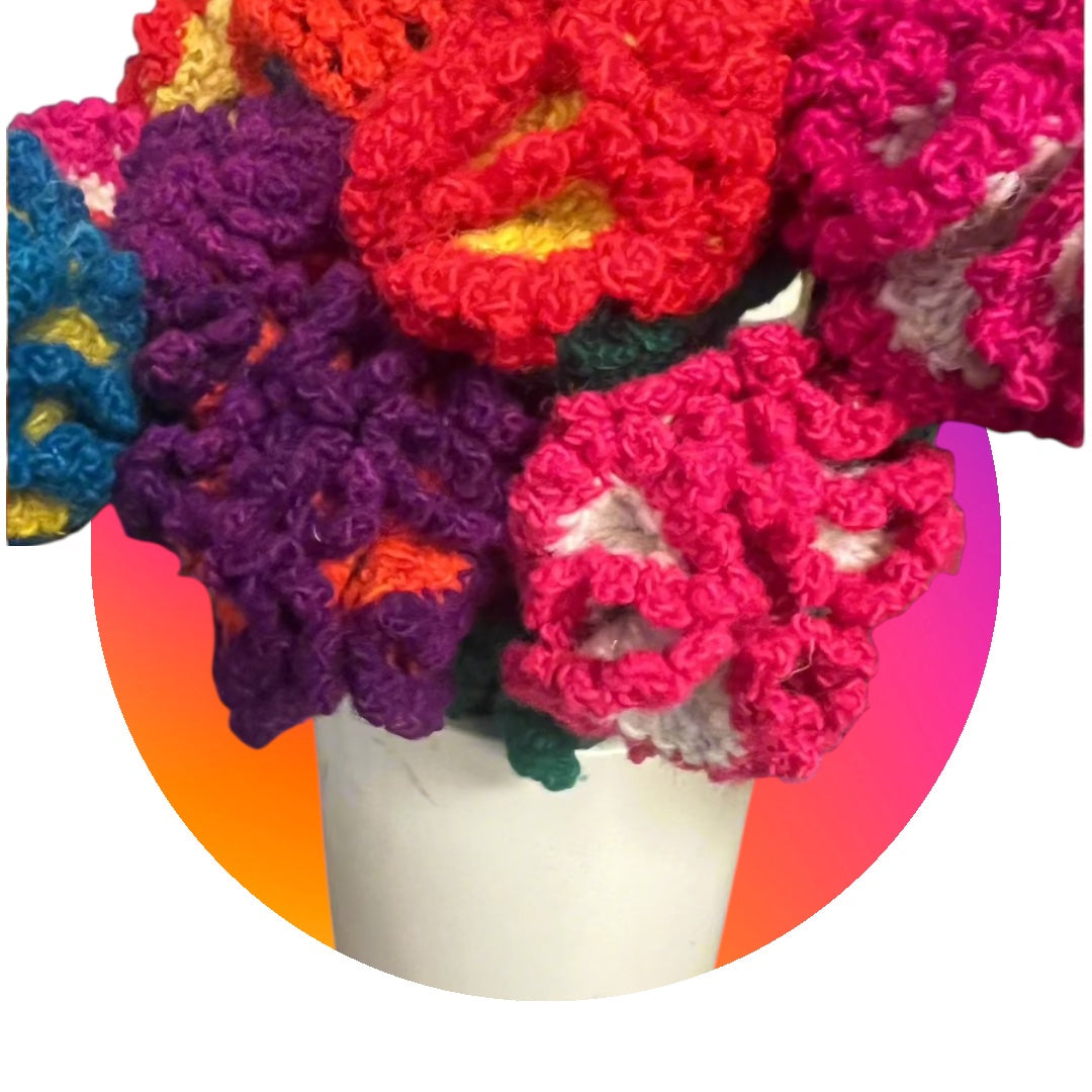 🌸 Handmade Fair Trade Wool Carnation – Eco-Friendly Crocheted Flower Décor (Forever Flowers | Ethical & Sustainable Gift)