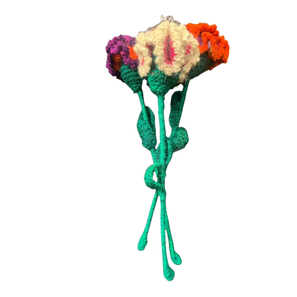 🌸 Handmade Fair Trade Wool Carnation – Eco-Friendly Crocheted Flower Décor (Forever Flowers | Ethical & Sustainable Gift)