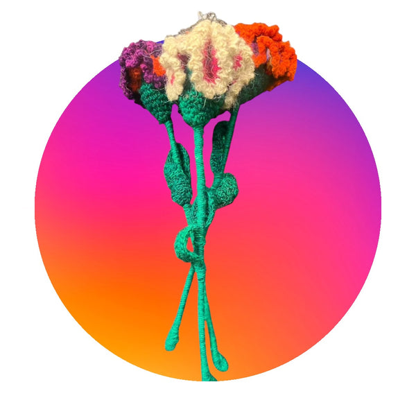 🌸 Handmade Fair Trade Wool Carnation – Eco-Friendly Crocheted Flower Décor (Forever Flowers | Ethical & Sustainable Gift)