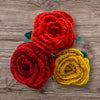 🌹 Handmade Fair Trade Wool Rose – Eco-Friendly Crocheted Flower Décor  (Forever Flower | Ethical & Sustainable Gift)