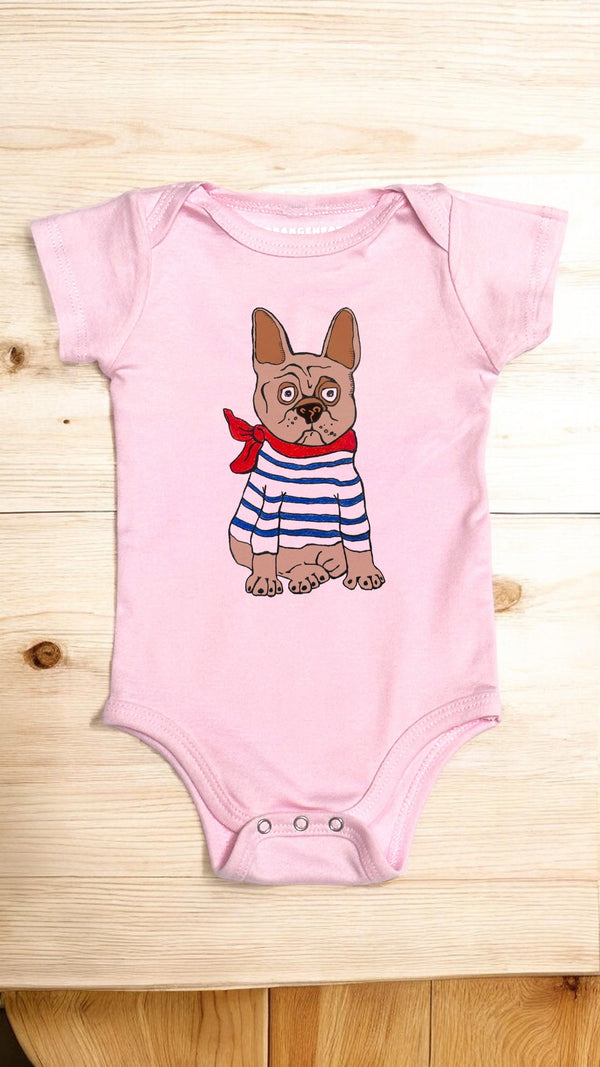 Frenchie - pink tee