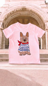 Frenchie - pink tee