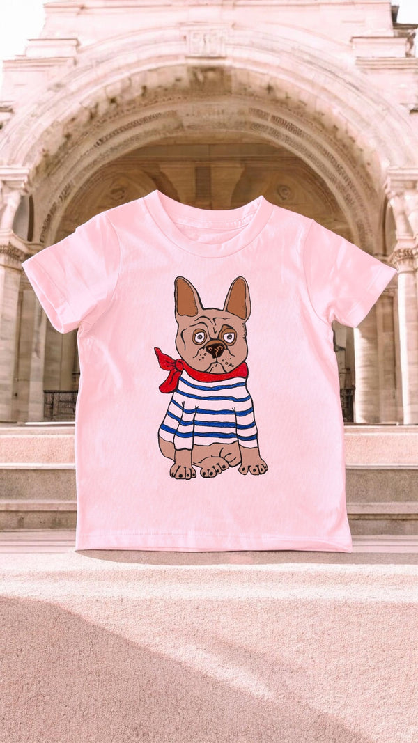 Frenchie - pink tee