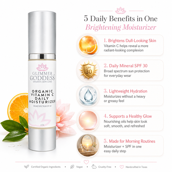 Organic brightening face cream SPF 30 – lightweight formula for dark spots and hydration