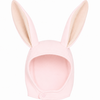 Pink Bunny Bonnet with lop ears laid flat, showing soft cotton fabric