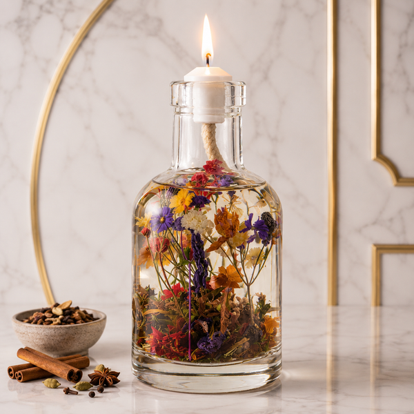 Artemis Oil Candle – Cinnamon Chai & Chamomile Refillable Ritual Candle