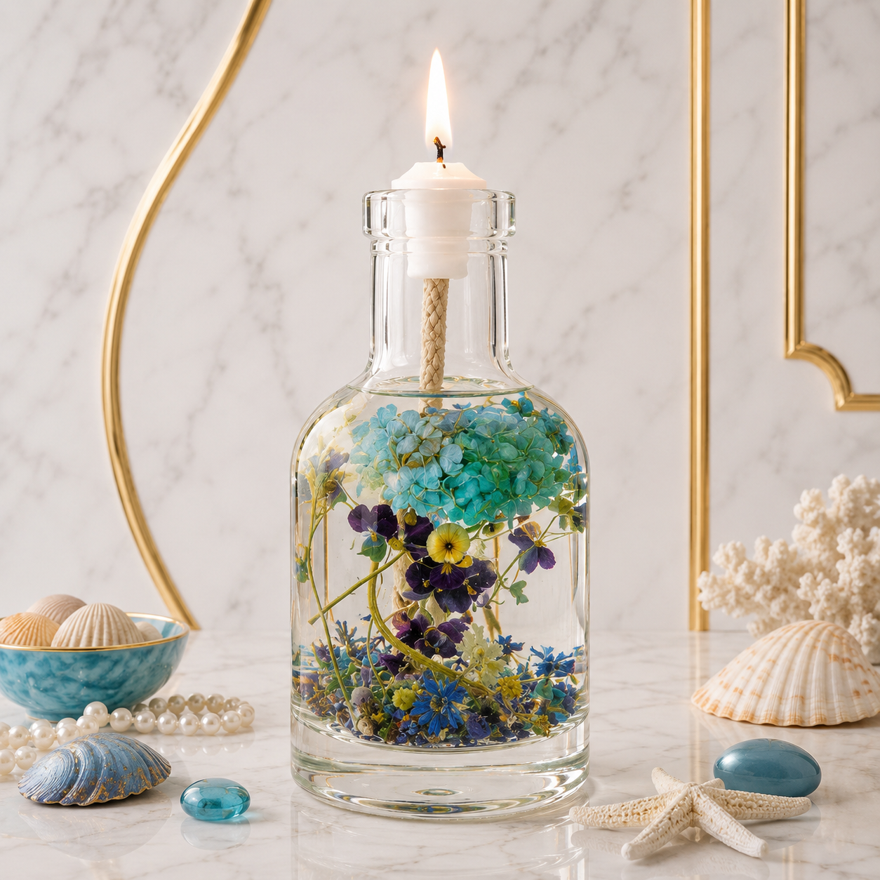 Selene Oil Candle – Volcano Capri Scented Refillable Ritual Candle